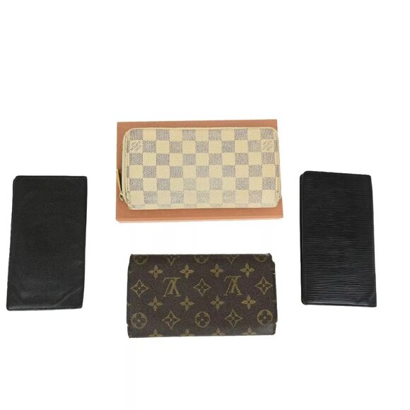 LOUIS VUITTON Logo 4 Set Long Wallet Monogram Damier Azur Epi Taiga - Picture 13 of 13